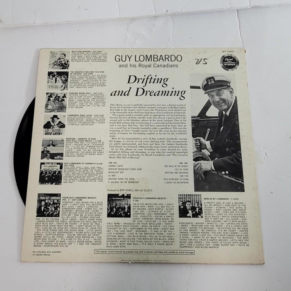 Guy Lombardo and his Royal Canadians Drifting and Dreaming vinyl record - Picture 4 of 4